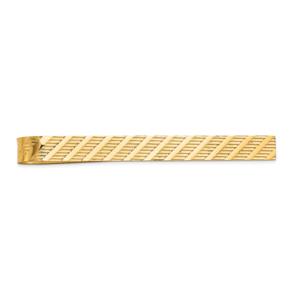 14k Men's Textured Tie Bar (MC147)