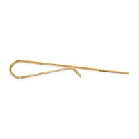 14K Yellow Gold Mens Textured Tie Bar view 2