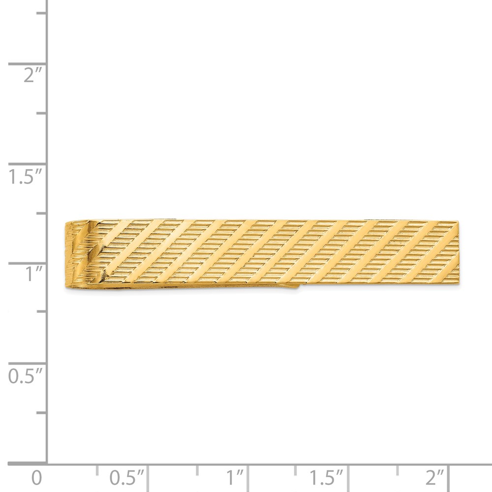 14k Men's Textured Tie Bar (MC149)