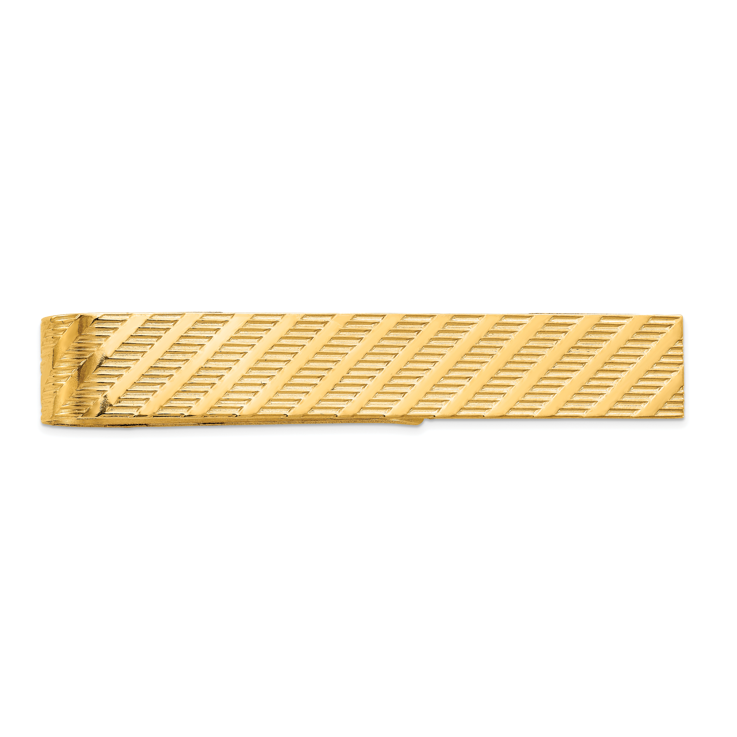 14k Men's Textured Tie Bar (MC149)