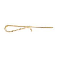 14K Yellow Gold Mens Grooved Tie Bar view 2