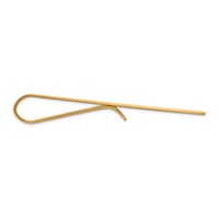 14K Yellow Gold Mens Grooved Tie Bar view 2