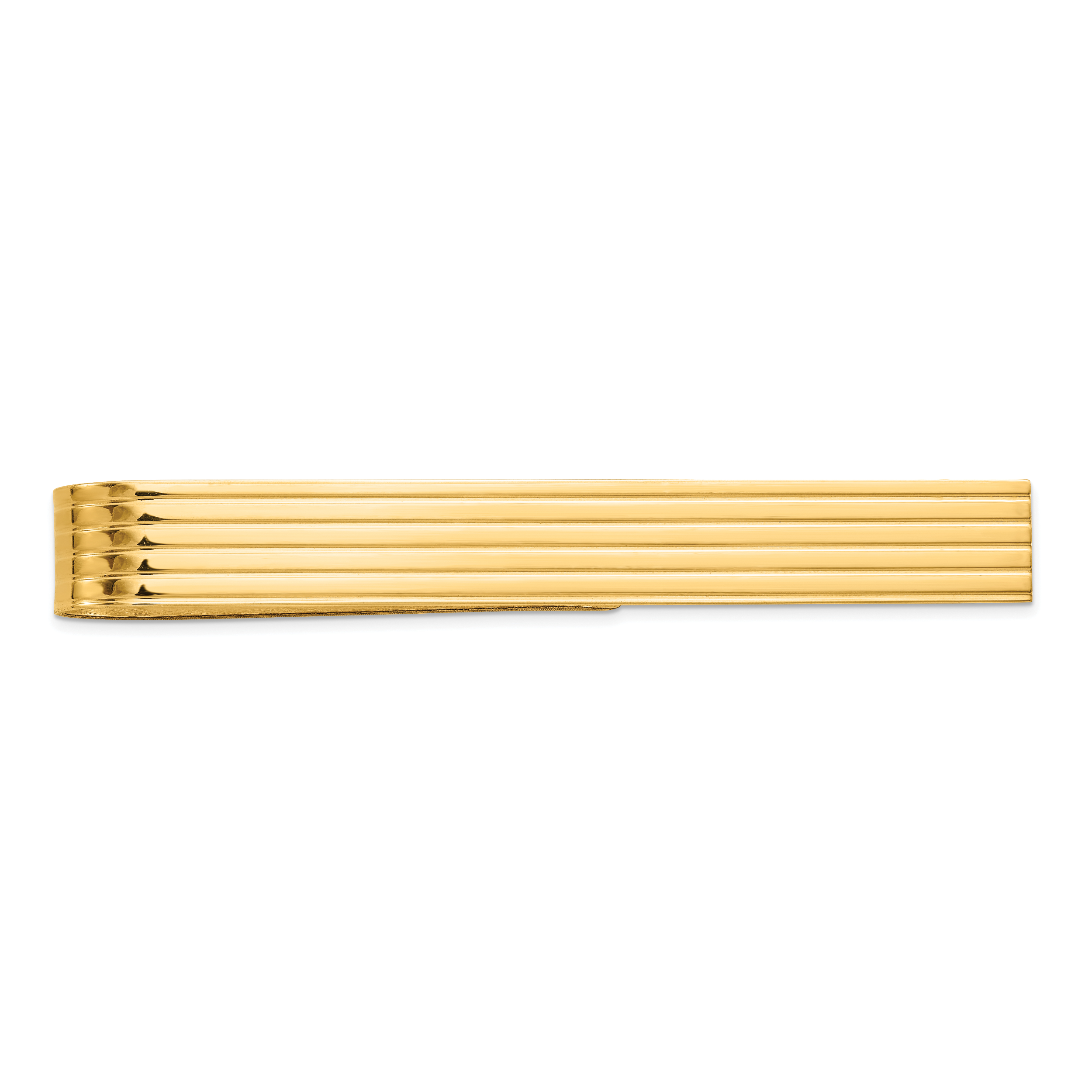 14k Men's Grooved Tie Bar (MC151)