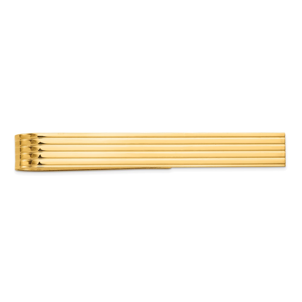 14k Men's Grooved Tie Bar (MC151)