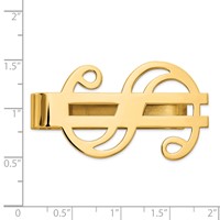 14K Yellow Gold Polished Dollar Sign Money Clip view 3