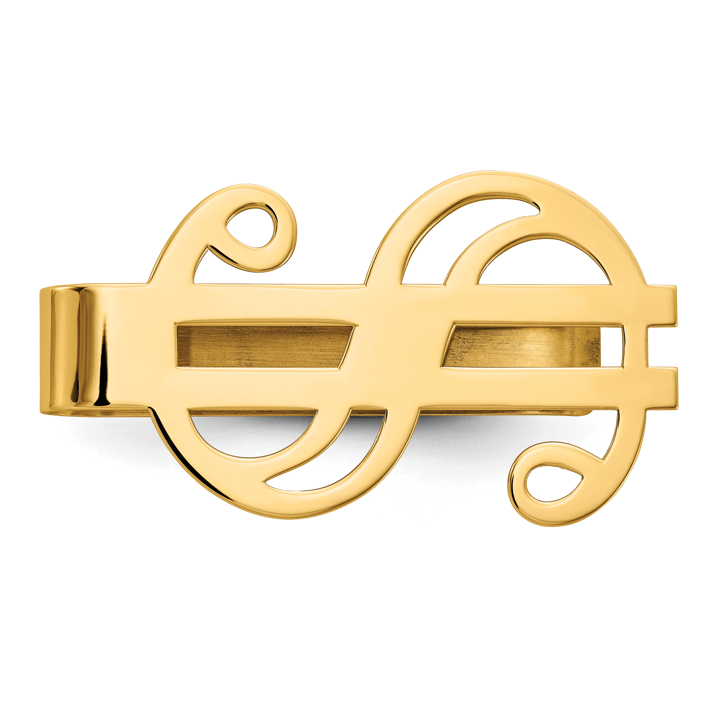 14k Dollar Sign Polished Money Clip (MC18)