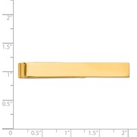 14K Yellow Gold Mens Polished Tie Bar view 3