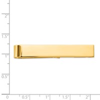 14K Yellow Gold Mens Polished Tie Bar view 3