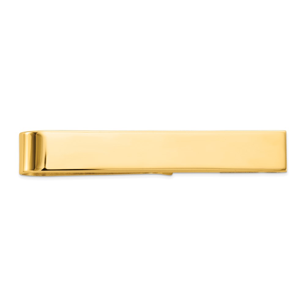 14K Yellow Gold Mens Polished Tie Bar