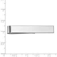 14K White Gold Mens Polished Tie Bar view 3