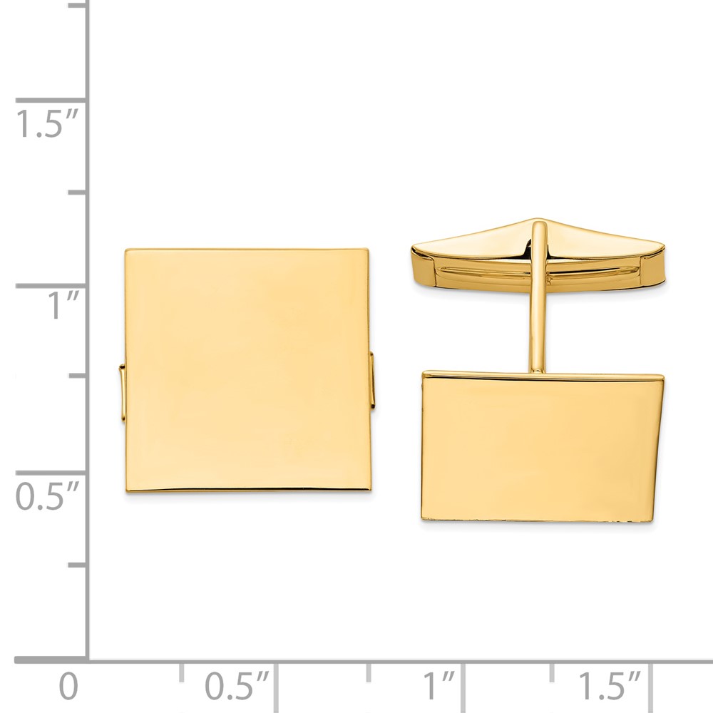 14K Men's Square Cuff Links (MC253)