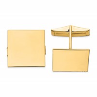 14K Mens Square Cuff Links view 1
