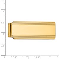 14K Mens Grooved Polished Money Clip view 3