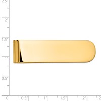 14K Yellow Gold Mens Polished Money Clip view 3