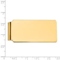 14K Yellow Gold Mens Polished Money Clip view 3
