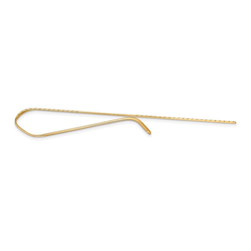 14k Men's Grooved Engravable Tie Bar (MC54)