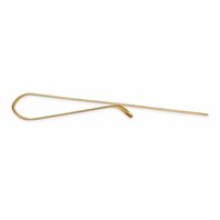 14K Mens Grooved with Engravable Oval Tie Bar view 2