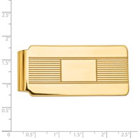 14K Yellow Gold Mens Engravable Money Clip view 3
