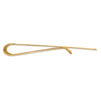 14K Yellow Gold Mens High Polish Textured Design Money Clip view 2