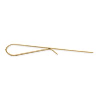14K Yellow Gold Mens Grooved Engravable Tie Bar view 2