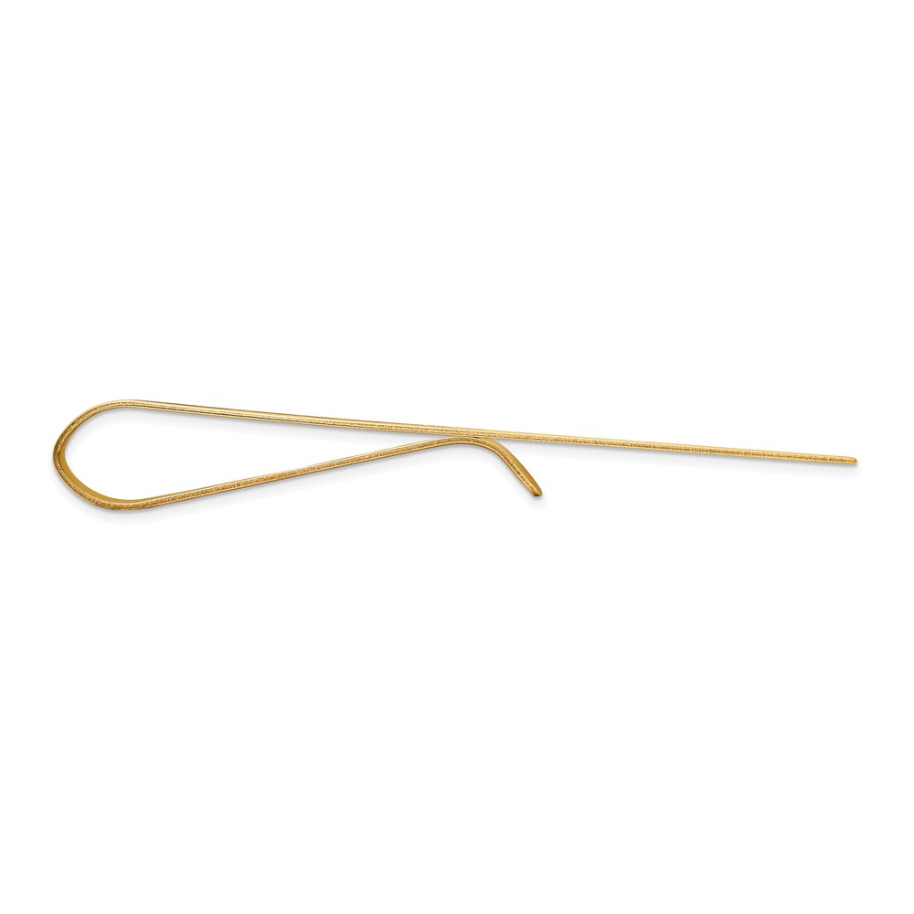 14k Men's Grooved Engravable Tie Bar (MC81)