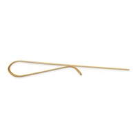 14K Yellow Gold Mens Grooved Engravable Tie Bar view 2
