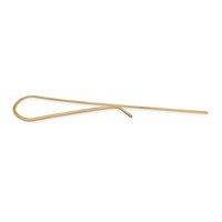 14K Yellow Gold Mens Grooved Engravable Tie Bar view 2