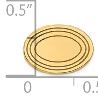 14K Yellow Gold Mens Oval with Line Design Tie Tac view 3