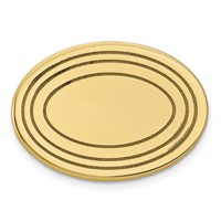 14K Yellow Gold Mens Oval with Line Design Tie Tac view 1
