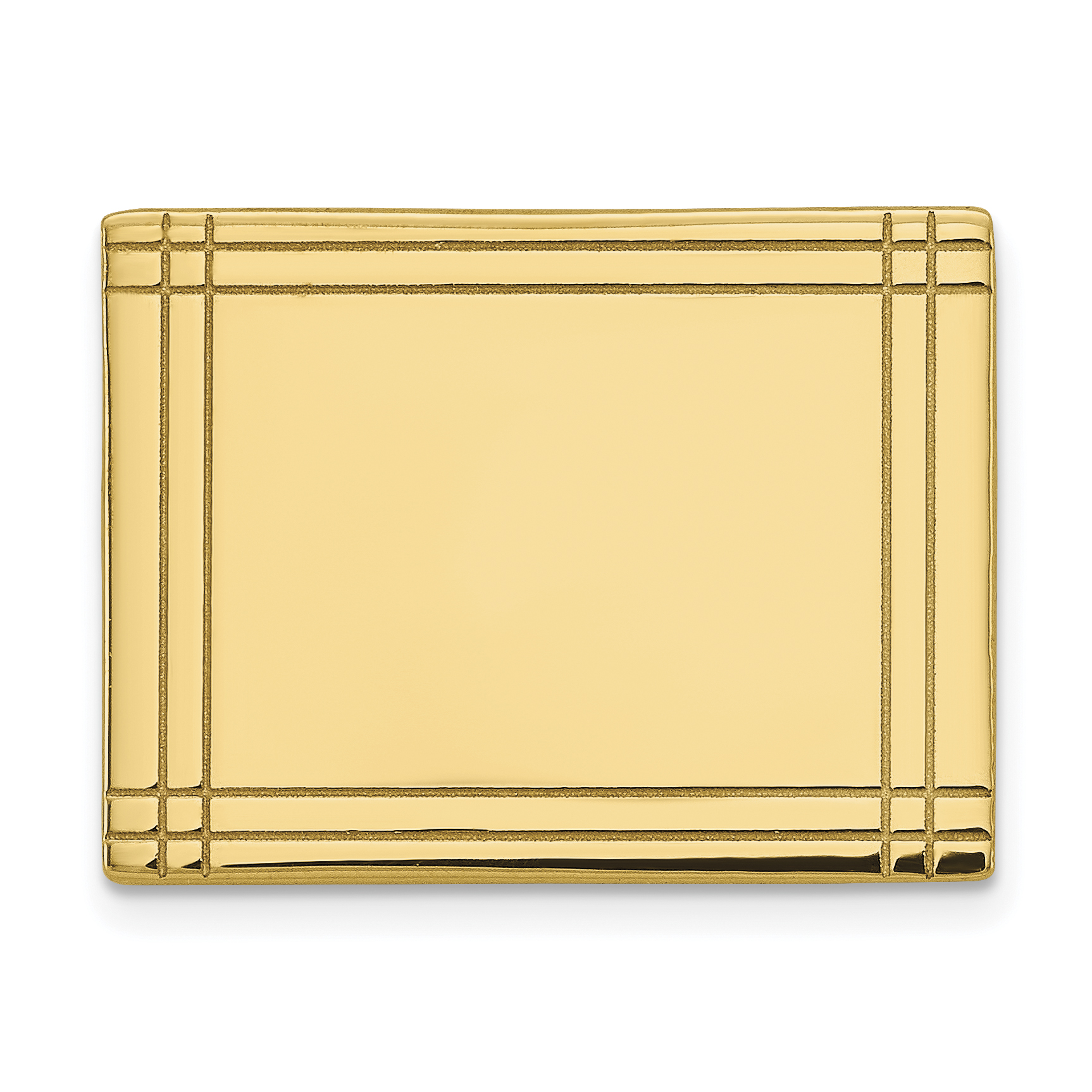 14k Men's Rectangular w/Line Design Tie Tac (MC89)