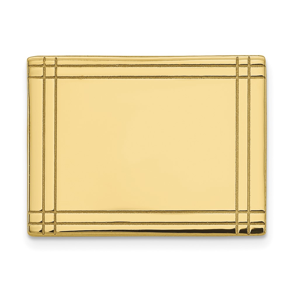 14k Men's Rectangular w/Line Design Tie Tac (MC89)
