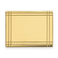 14K Yellow Gold Mens Rectangular with Line Design Tie Tac view 1