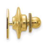 14K Yellow Gold Mens Octagon with Line Design Tie Tac view 2