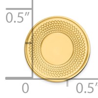 14K Yellow Gold Mens Circular Textured Tie Tac view 3