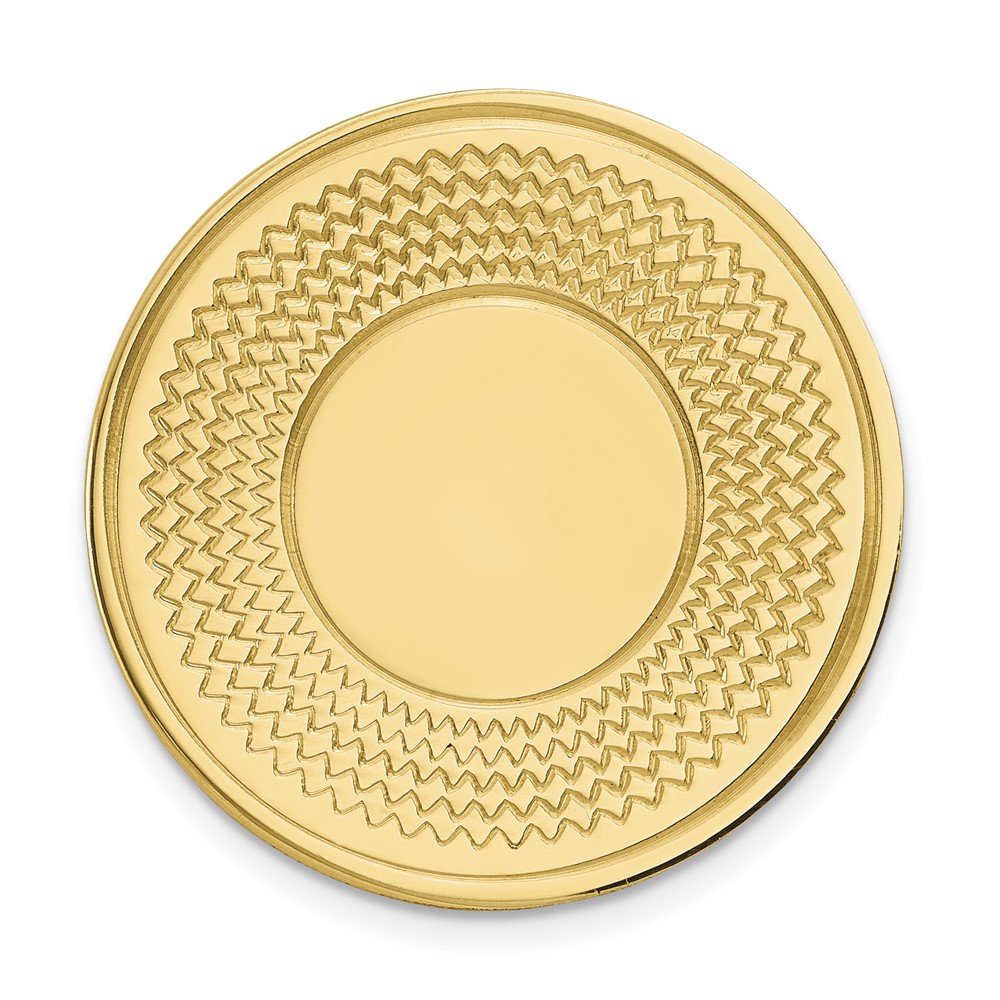 14K Yellow Gold Mens Circular Textured Tie Tac