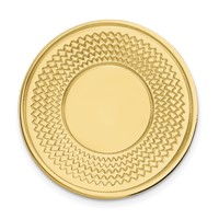 14K Yellow Gold Mens Circular Textured Tie Tac view 1