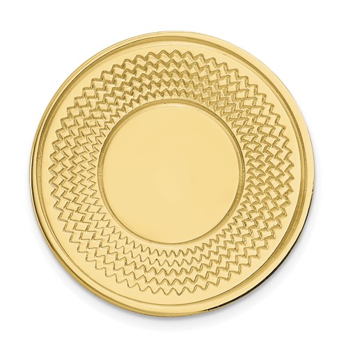 14K Yellow Gold Mens Circular Textured Tie Tac