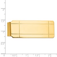 14K Yellow Gold Mens Grooved Money Clip view 3