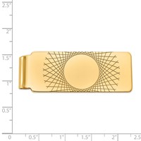 14K Yellow Gold Mens Geometric Design Money Clip view 3