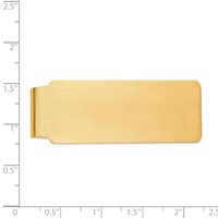 14K Yellow Gold Mens Satin Finish Money Clip view 3