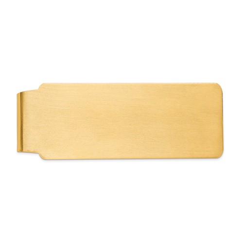 14K Yellow Gold Mens Satin Finish Money Clip