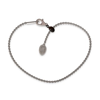 Sterling Silver RH-plate & 18k Brown Flsh Plate Adjuster Bead MeMi Bracelet