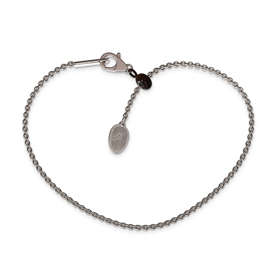 Sterling Silver RH-plate & 18k Brown Flsh Plate Adjuster Bead MeMi Bracelet