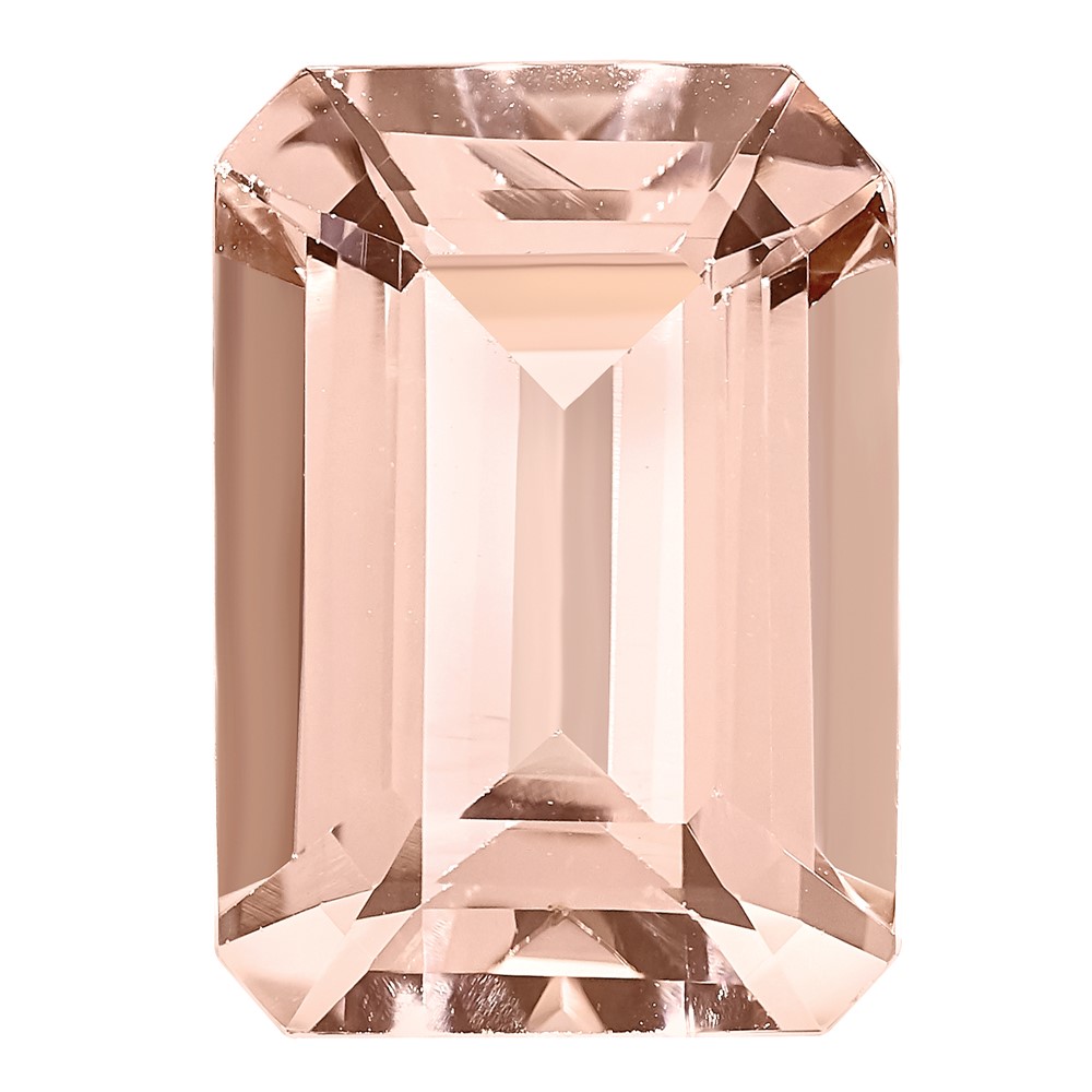 9x 7mm Emerald Cut Morganite AA Quality