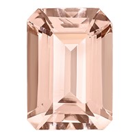 9x 7mm Emerald Cut Morganite AA Quality view 1