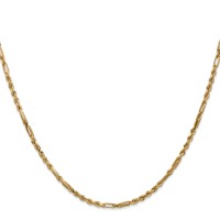 14K 2.5mm Yellow Gold Diamond-cut Milano Rope Chain with Lobster Clasp, 16" view 2