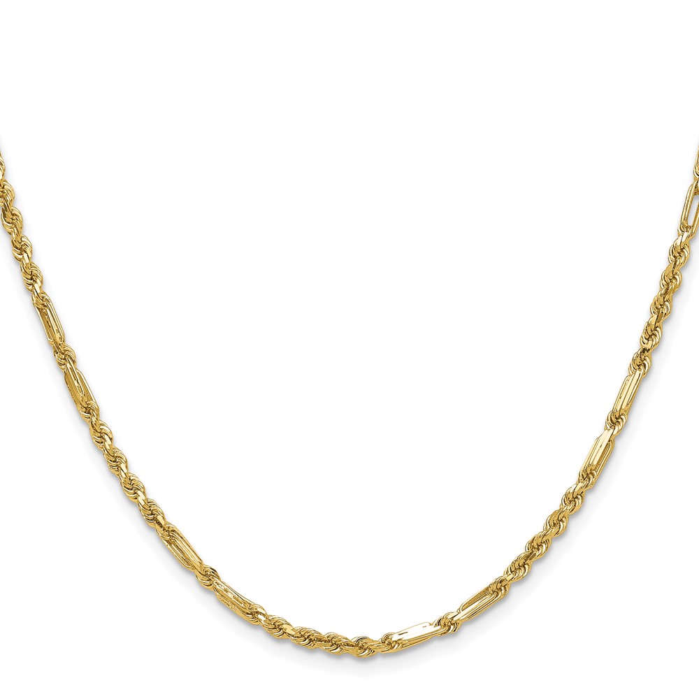 14k 2.75mm D/C Milano Rope Chain (MIL050-20)