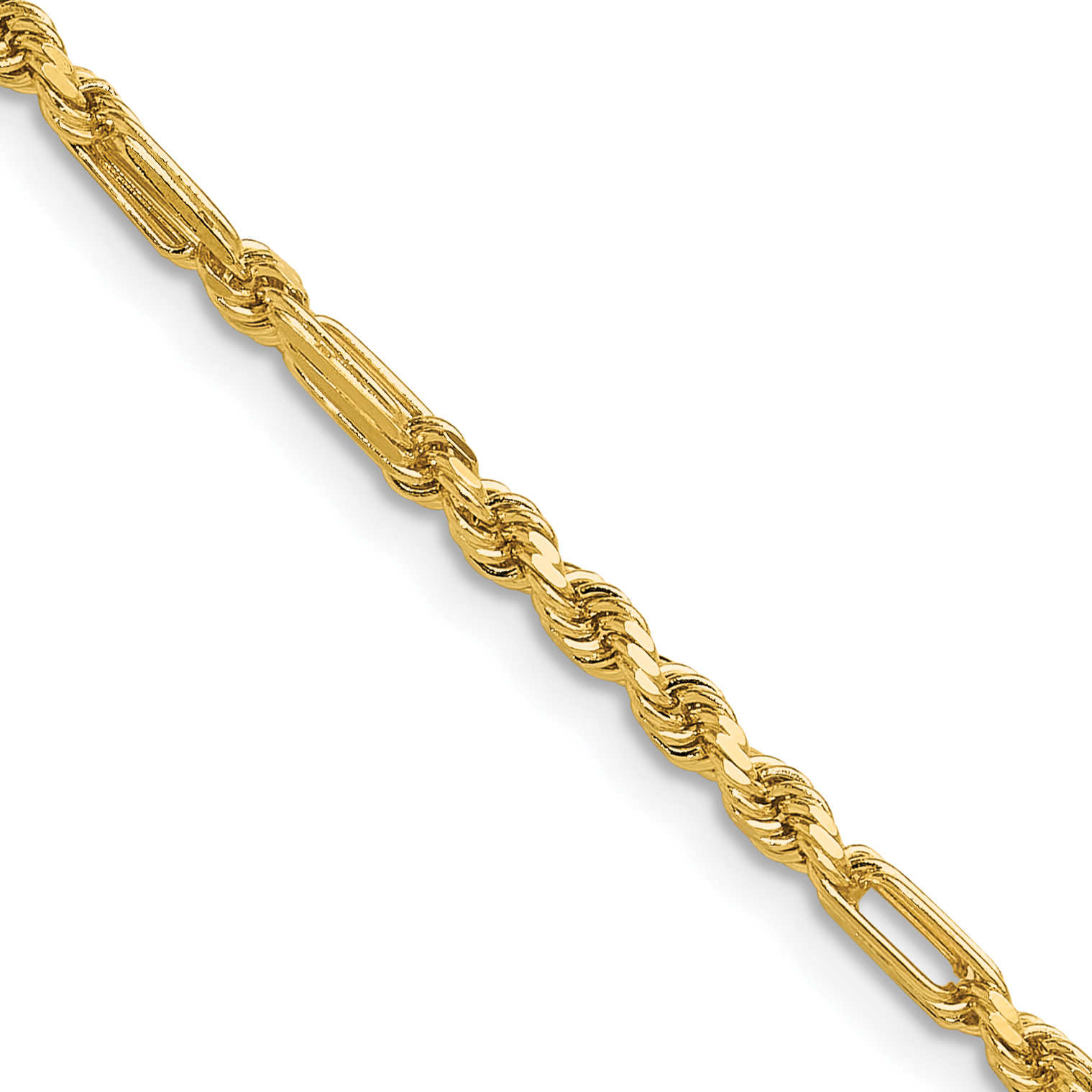 14k 2.75mm D/C Milano Rope Chain (MIL050-20)