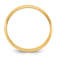 14K 4.5mm Yellow Gold Ltw Milgrain Half Round Band - Size 5 view 2