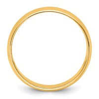 10K 6.5mm Yellow Gold Ltw Milgrain Half Round Band view 2